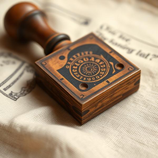 Antique wooden printing block